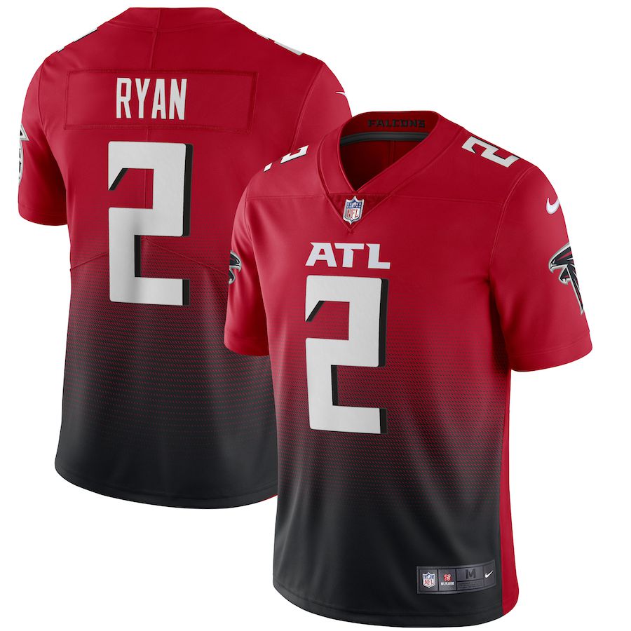Men Atlanta Falcons 2 Matt Ryan Nike Red 2nd Alternate Vapor Limited NFL Jersey